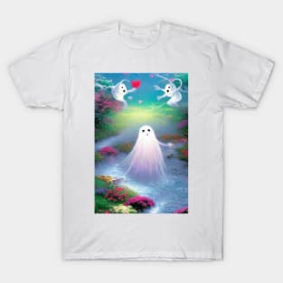 Spooky Ghost Kisses T-Shirt